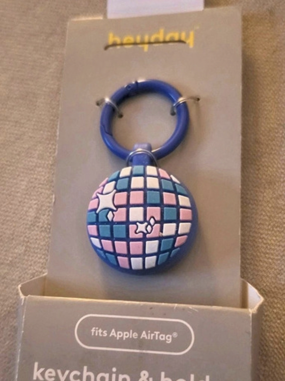 heyday Apple AirTag keychain & holder Blue & Pink